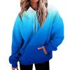SHAOBGE Halloween Tshirts Long Sleeve Drawstring Crew Neck Sweatshirts Women Fall Work Oversized Hoodie For Women Winter Halloween Pumpkin Halloween Tops view 2