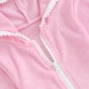 Hoanselay Kids Toddler Little Girl Swim Cover Up Towel Terry Swimsuit Wraps Zip Up Bathing Suit Robe Pool Beach Coverup (Pink Long, 2-3T) view 2