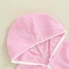 Hoanselay Kids Toddler Little Girl Swim Cover Up Towel Terry Swimsuit Wraps Zip Up Bathing Suit Robe Pool Beach Coverup (Pink Long, 2-3T) view 4
