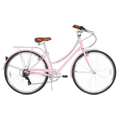MICARGI 7-Speed Urban City Bike 26-Inch Bicycle for Adults Hi-Ten Steel Frame Cruiser Beach Bike for Men and Women