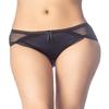 iB-iP Women's Sheer Lace See Through Thin Mesh Transparent Low Rise Brief Panties, Size: 6, Black view 4