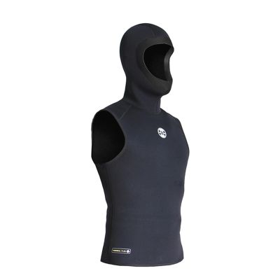 3mm Neoprene Wetsuit Hooded Vest for Men and Women Sleeveless Diving Vest with Hooded for Water Sports Surfing Snorkeling Swim Fishing (XL, Black-1)