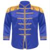 Hansber Men's Halloween Costume Tassel Jackets Marching Band Rock Man 60s Cardigan Coat Hippy Costumes Royal Blue Small view 3