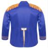 Hansber Men's Halloween Costume Tassel Jackets Marching Band Rock Man 60s Cardigan Coat Hippy Costumes Royal Blue Small view 4