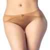 iB-iP Women's Sheer Lace See Through Thin Mesh Transparent Low Rise Brief Panties, Size: 8, Dark Bronze view 4