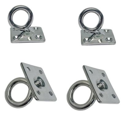 Boat Deck Stainless Steel 5/16" Square Pad Swivel Eye Rigging Lift | Pack 4 |
