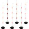 ASENVER Red-White Soccer Agility Pole Set Rubber Base Dribbling Stick Traffic Warning Sign Pole Multifunctional Training Pole (4.9 FT, Pack of 6) view 1