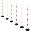 ASENVER Red-White Soccer Agility Pole Set Rubber Base Dribbling Stick Traffic Warning Sign Pole Multifunctional Training Pole (4.9 FT, Pack of 6) view 3