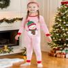 Popshion Little Boys Girls Christmas Pajamas for Toddler Clothes Set Snowman Sleepwear Long Sleeve 100% Cotton 2 Piece Kids Pjs 8t view 2