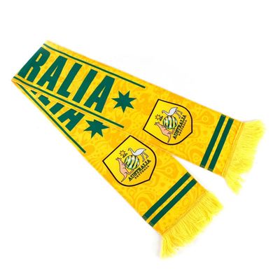 2-pack Of Soccer National Team Scarves,Soccer Fans Souvenir Double Side Logo Print Scarf,World Top 40 National Team Scarf(Australia)