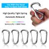 XIECHANEE Large Carabiner D Ring Clip 3", 12PCS Silver Aluminum Caribeaner Keychain, Spring Snap Hook for Keychain Clip view 4