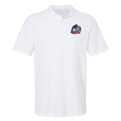 Campus Lab New Jersey Institute of Technology Primary Logo Men's Adult 100% Cotton Knit Polo Shirt, White, 3X-Large