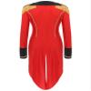 YOOJOO Ringmaster Costume Women Velvet Circus Show Lion Tamer Tailcoat Jacket Adult Halloween Costumes D1870Red Large view 2