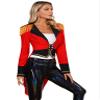 YOOJOO Ringmaster Costume Women Velvet Circus Show Lion Tamer Tailcoat Jacket Adult Halloween Costumes D1870Red Large view 4