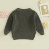 Mubineo Baby Girl Winter Clothes Cute Flower Sweater Crewneck Pullover Long Sleeve Knit Newborn Infant Sweaters (US, Age, 3 Years, 4 Years, Army Green) view 3