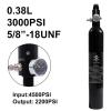 TUXING 0.38L Aluminum Paintball Air Tank, High Pressure Air Tank 23Ci Capacity, Diving Cylinder High Pressure Air Bottle for Paintball 5/8-18UNF,with Regulator (Inlet 4500psi, Outlet 2200psi) view 3