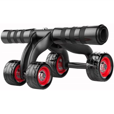 QIYUDS Perfect Fitness Roller Wheel Exercise Fitness Equipment, Indoor Rollers Automatically Rebound, and Four-Wheeled Kneeling Pads can be Upgraded with 4 Bearings
