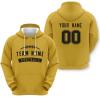 City Custom University Football Hoodie College Personalized Map Solid Color Orange Sweatshirt Printed Apparel Gift for Football Fans Men Women Youth S-5XL view 1