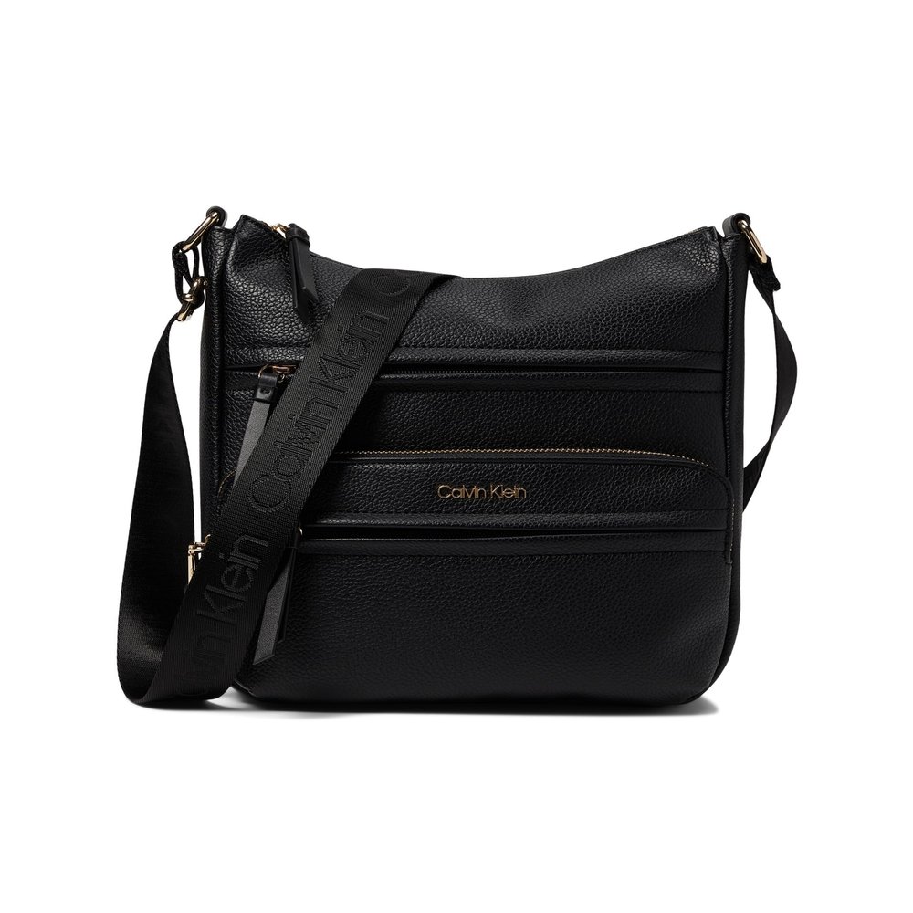 Calvin Klein Kiara Rocky Road Messenger Bag Black/Gold One Size