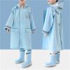 Ikevan Toddler Solid Raincoat Boys Girls Rain Poncho Lightweight Waterpoof Kids Rain Jacket Children (zz-Blue, 4-5 Years) view 2