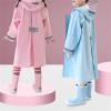 Ikevan Toddler Solid Raincoat Boys Girls Rain Poncho Lightweight Waterpoof Kids Rain Jacket Children (zz-Blue, 4-5 Years) view 4