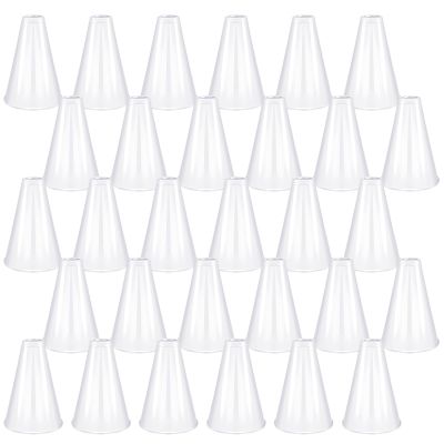 30 Pcs Cheer Megaphone for Party White Plastic Megaphone DIY Accessory for School Outdoor Activities Party Favors Sports Match Game (30 Pcs, White)
