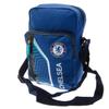 Hy-Pro Official Licensed Chelsea F.C. Shoulder Bag - Compact Side Bag with 2 Zip Pockets & Adjustable Strap, Breathable Airmesh, Blue Chelsea Soccer Club Colors with Team Crest view 2