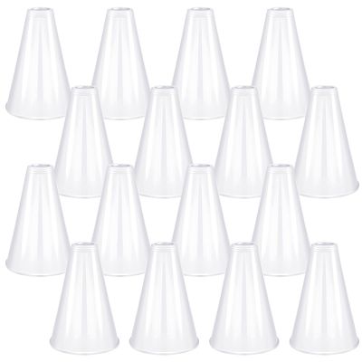 16 Pcs Cheer Megaphone for Party White Plastic Megaphone DIY Accessory for School Outdoor Activities Party Favors Sports Match Game (16, White)