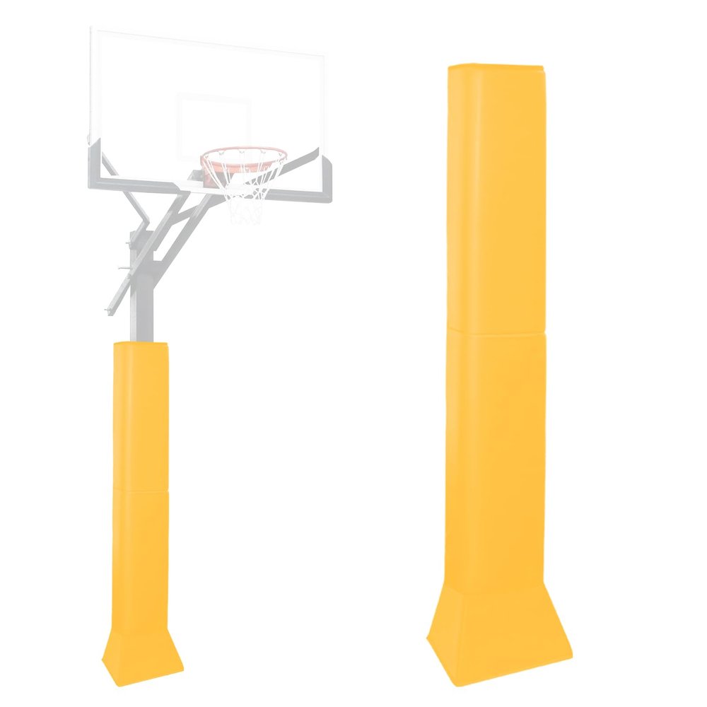 VANCL Square Pole Padding Outdoor Basketball Pole Pads Square Pad for Pole Wrap Around Pad Pole Base Padding Waterproof Durable UV-Resistant for Protection Yellow(Fit 6''x6'' Pole&Base)