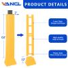 VANCL Square Pole Padding Outdoor Basketball Pole Pads Square Pad for Pole Wrap Around Pad Pole Base Padding Waterproof Durable UV-Resistant for Protection Yellow(Fit 6''x6'' Pole&Base) view 2