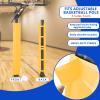 VANCL Square Pole Padding Outdoor Basketball Pole Pads Square Pad for Pole Wrap Around Pad Pole Base Padding Waterproof Durable UV-Resistant for Protection Yellow(Fit 6''x6'' Pole&Base) view 3