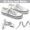 DELELE Flat Colored Shoelaces for Sneakers: 71 inch Grey and White Thin Argyle Shoe Laces 2 Pair view 3