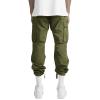 WZIKAI Mens Cargo Pants Casual Joggers Hiking Pants Loose Straight Athletic Workout Sweatpants with Pockets Army Green S view 4