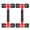 QIYUDS Push Ups & Dip Bars, Lightweight Push Up Bar Stand with Foam Grips, Chest Muscle Arm Exercise Fitness Equipment for Handstands, Calisthenics, Gymnastics (Color : Red) view 4