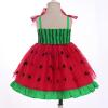 Baby Girls 1st Birthday Watermelon Outfit First Birthday Party Dresses Toddlers One Year Old Smash Cake Bowknot Strap Tulle Ruffle Tutu Princess Pageant Wedding Special Occasion Clothes Red 2-3 Years view 4