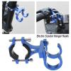 Create idea Aluminum Alloy Double Hook Holder Claw Hook Storage Bag Hook for 18mm-35mm Handlebar Diameter Blue view 2