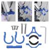 Create idea Aluminum Alloy Double Hook Holder Claw Hook Storage Bag Hook for 18mm-35mm Handlebar Diameter Blue view 3