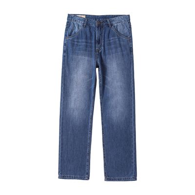 Men's Baggy Straight Leg Jeans Loose Fit Vintage Cargo Jean Pants Regular Fit Casual Plus Size Pants (46,Blue1)