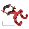 Create idea Aluminum Alloy Double Hook Holder for 18mm-35mm Handlebar Diameter Red view 1
