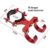 Create idea Aluminum Alloy Double Hook Holder for 18mm-35mm Handlebar Diameter Red view 4