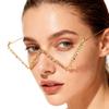 Beavorty Half Frame Sparkling Crystal Sunglasses Rhinestone Sunglasses Crystal Trim Jeweled Frame Costume Glasses for Women Men view 1