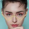 Beavorty Half Frame Sparkling Crystal Sunglasses Rhinestone Sunglasses Crystal Trim Jeweled Frame Costume Glasses for Women Men view 3