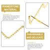 Beavorty Half Frame Sparkling Crystal Sunglasses Rhinestone Sunglasses Crystal Trim Jeweled Frame Costume Glasses for Women Men view 4