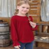 Haloumoning Girls Long Sleeve Shirts Kids Fashion Crew Neck Tunic Tops Blouse 5-14 Years Red view 2