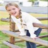 Haloumoning Girls Long Sleeve Shirts Kids Fashion Crew Neck Tunic Tops Blouse 5-14 Years White view 4