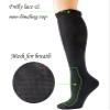 Yomandamor 4 Pairs Womens Diabetic Bamboo Rayon Knee-Hi Seamless Socks Black Long Lace Non-binding Sock,9-11 view 3