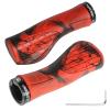 TOPCABIN Bicycles Handlebar Grips, Aluminum Lock-on Ergonomic Bike Grips, Cushion Vibrations Comfort Bike Handlebar Grips, Mountain MTB BMX Bicycles Grips for Scooter (Rubber Camouflage(Red)) view 1