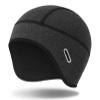 MELASA Winter Helmet Liner Skull Cap for Men Women, Fleece Lined Warm Cycling Cap with Glasses Holes, Thermal Hat Beanie for Running Cycling Motorcycle(Dark Gray) view 1