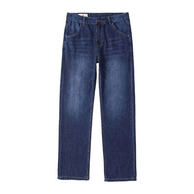 Men's Baggy Straight Leg Jeans Loose Fit Vintage Cargo Jean Pants Regular Fit Casual Plus Size Pants (46,Dark Blue 2)
