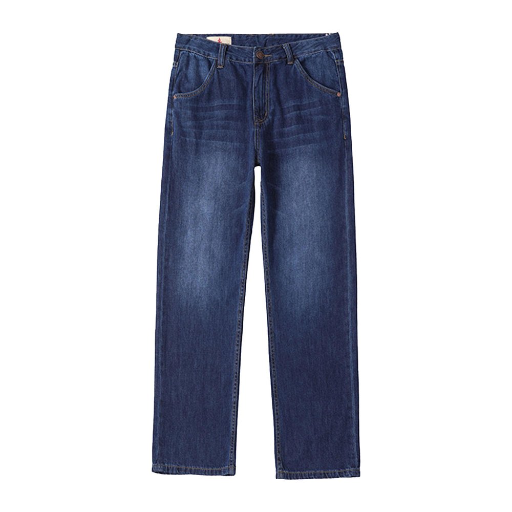 Men's Baggy Straight Leg Jeans Loose Fit Vintage Cargo Jean Pants Regular Fit Casual Plus Size Pants (46,Dark Blue 2)
